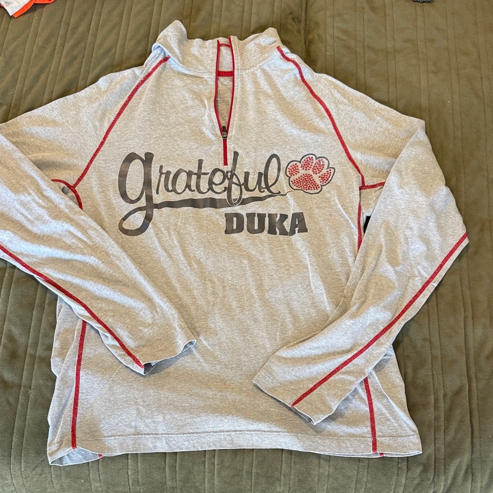 Grateful Duka Gray Long Sleeve Tee